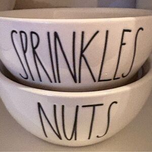 Rae Dunn SPRINKLES/NUTS Bowls